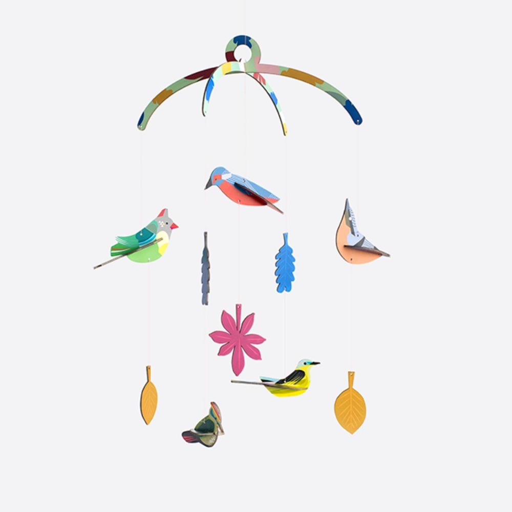 STUDIO ROOF- Multicolor Garden Bird Mobile